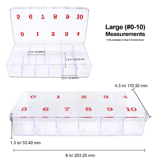 11-Slot Hard Plastic Large Tip Box