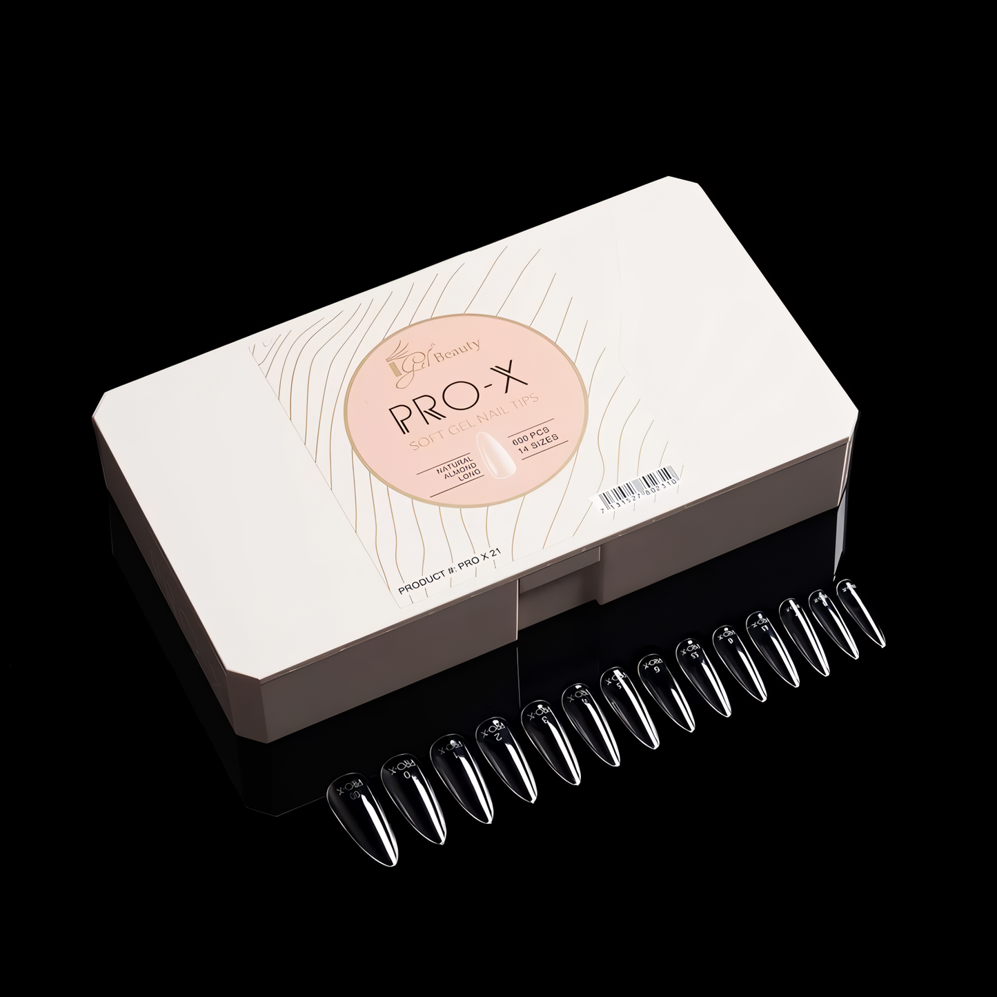PRO-X SOFT GEL NAIL TIPS 21 - LONG NATURAL ALMOND