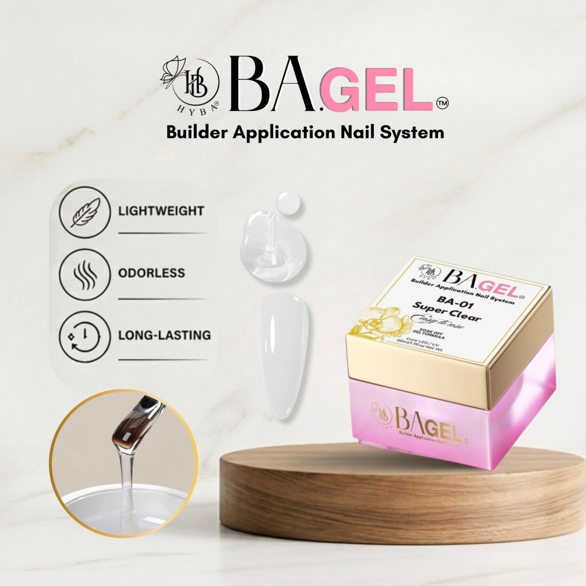#BA-01 Super Clear - BA.GEL® Builder Gel System (50ml)