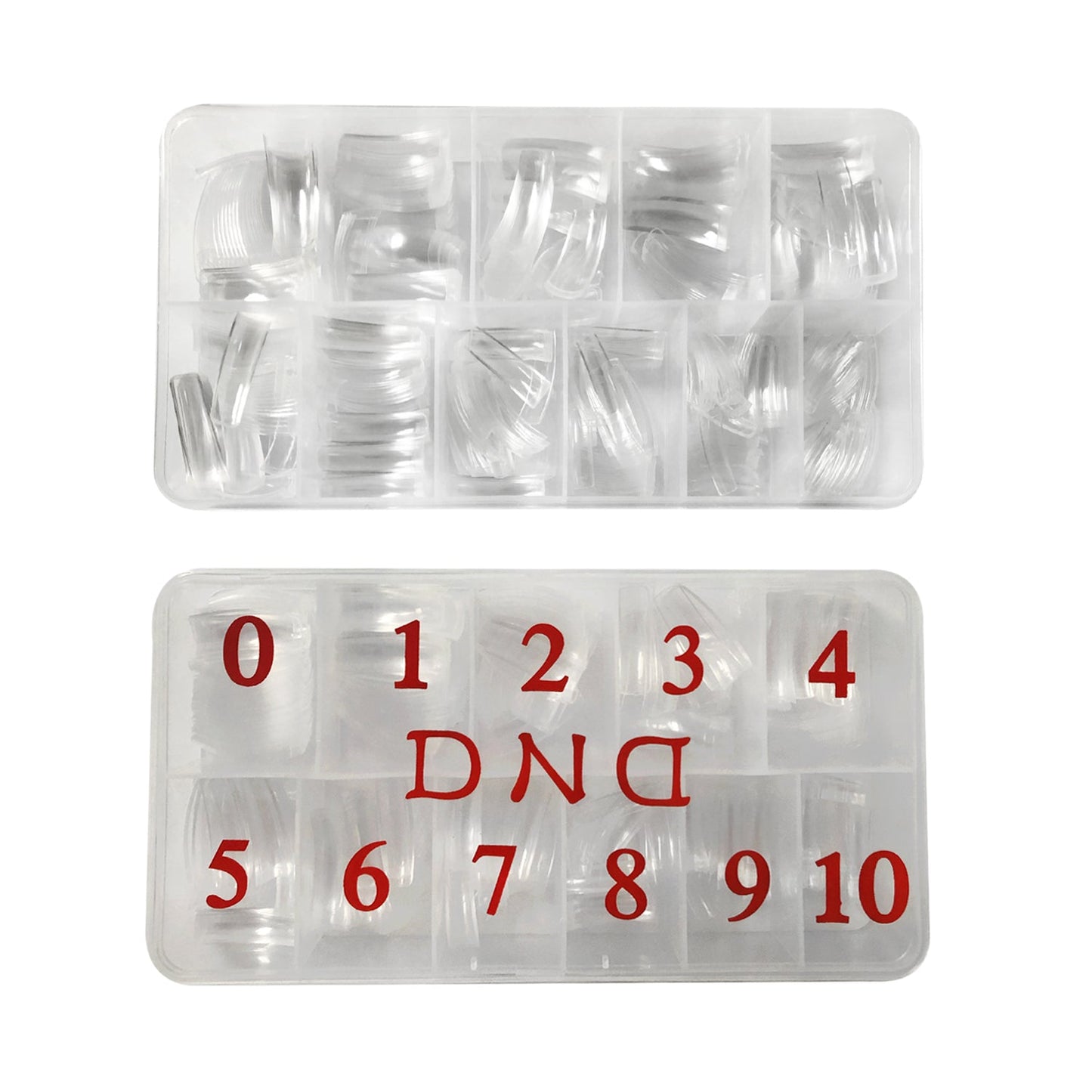 Caja de puntas de uñas transparentes DND