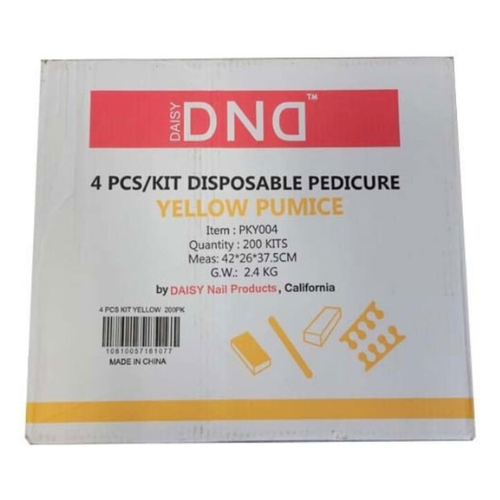 DND YELLOW PEDICURE KIT (200PCS/CASE)
