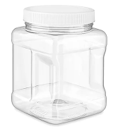Clear Plastic Jar With Lid