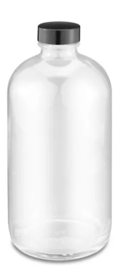 Clear Glass Bottle With Lid