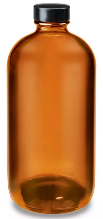 Amber Glass Bottle With Lid