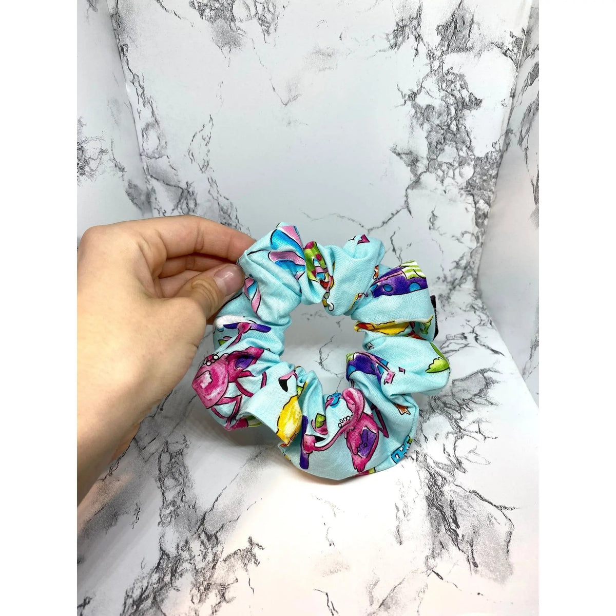 Mini Beach Flamingo Scrunchie