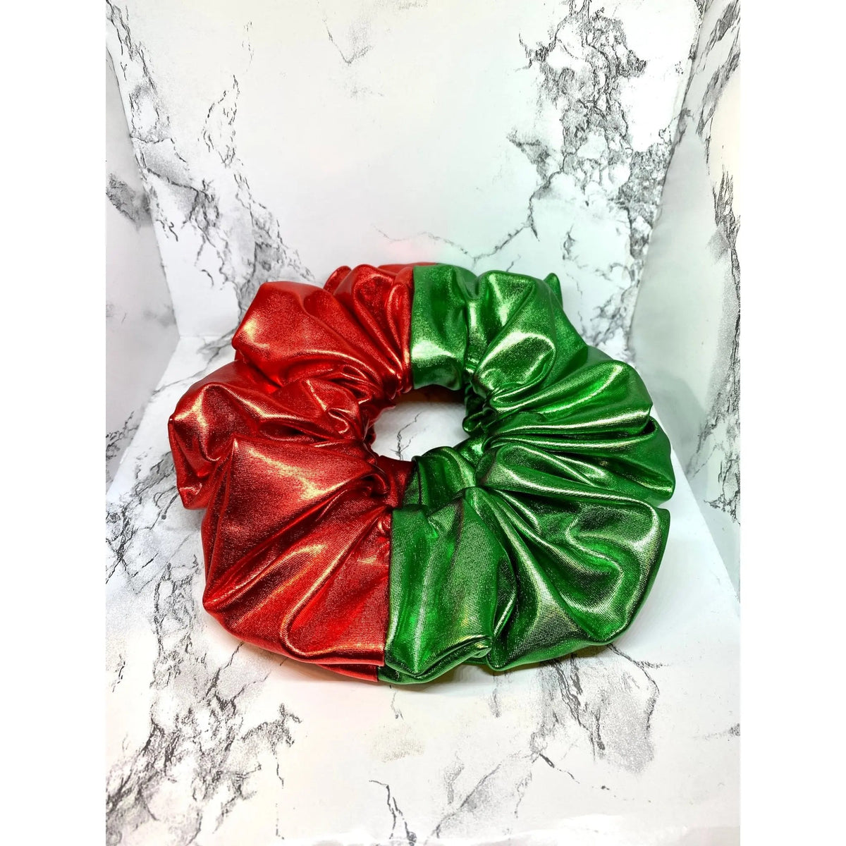 Faux Leather Christmas Scrunchie
