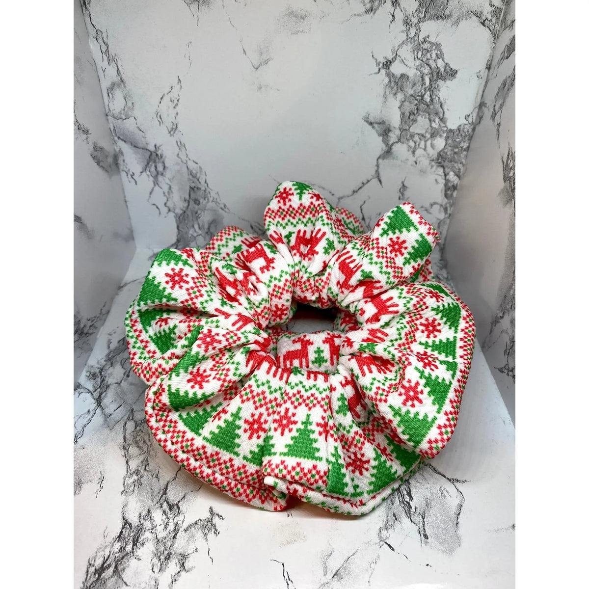 Ugly Sweater Christmas Bullet Scrunchie