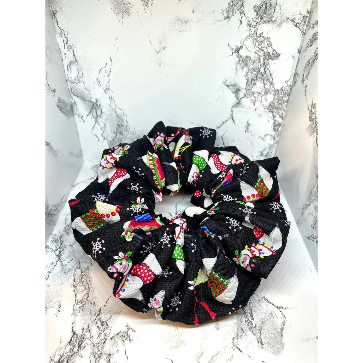 Christmas Llama Scrunchie