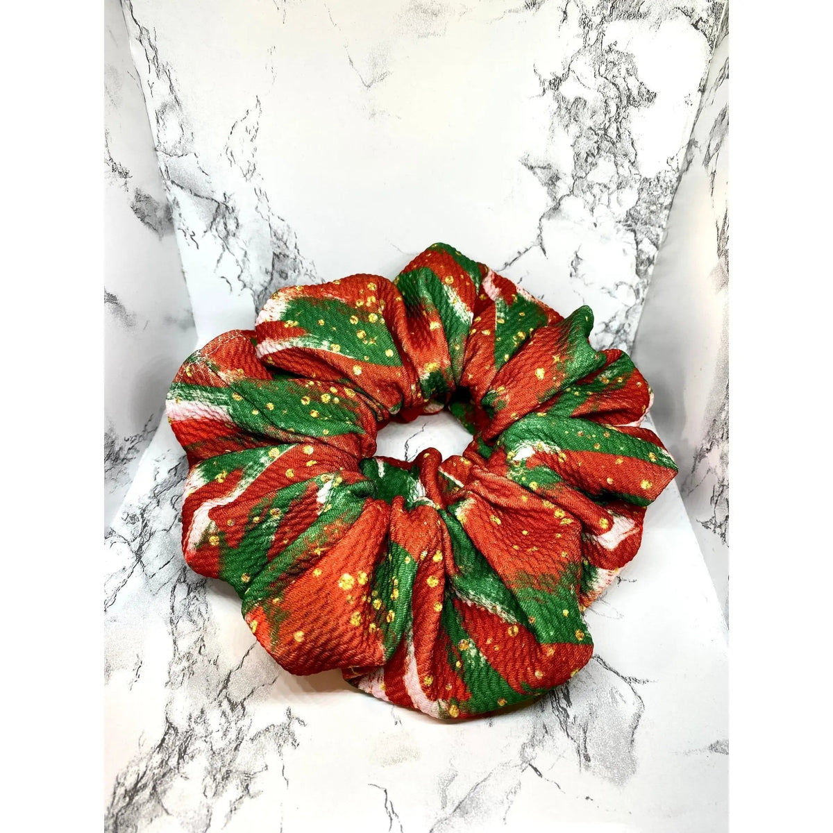 Red and Green Painted Christmas Bullet Scrunch
