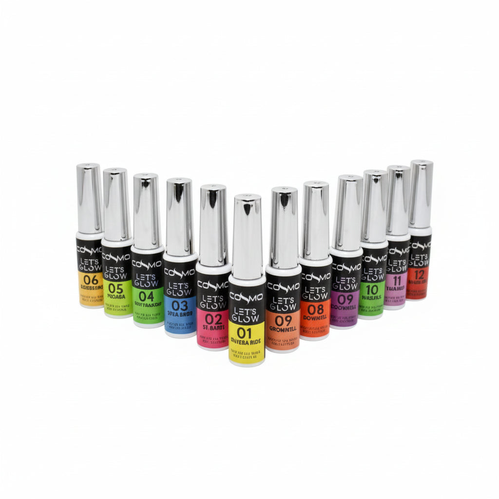 COSMO LET'S GLOW GEL ART DESIGN (12-COLOR/SET)
