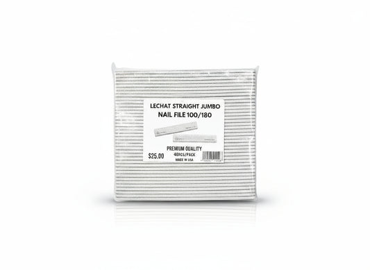 Lima de uñas Lechat Jumbo - Zebra 80/80 (paquete de 40)