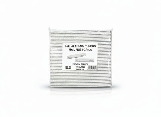 Lima de uñas Lechat Jumbo - Zebra 80/80 (paquete de 40)