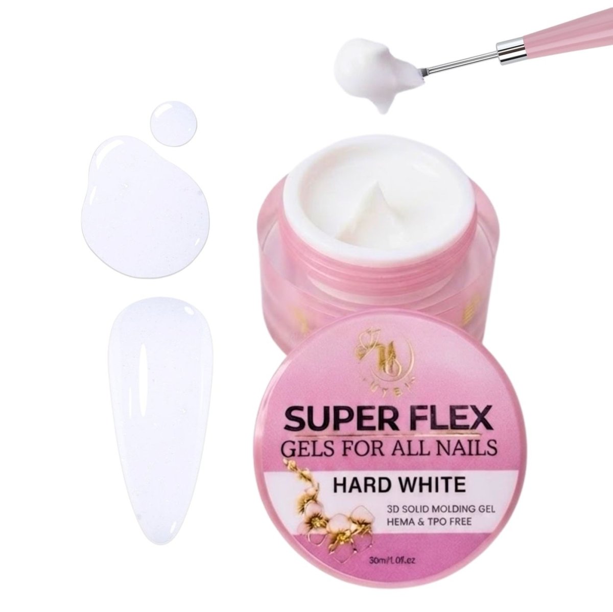 SUPER FLEX Molding Gel HARD WHITE (30ml) #02B