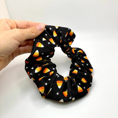 Mini Candy Corn Ribbed Scrunchie