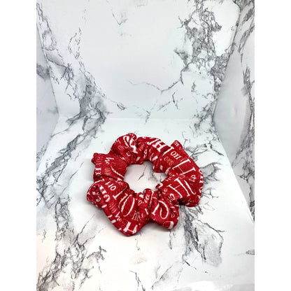 Mini Red Hohoho Christmas Bullet Scrunchie
