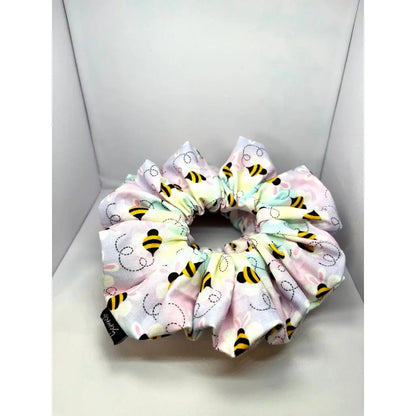 Pastel Bees Easter Scrunchie