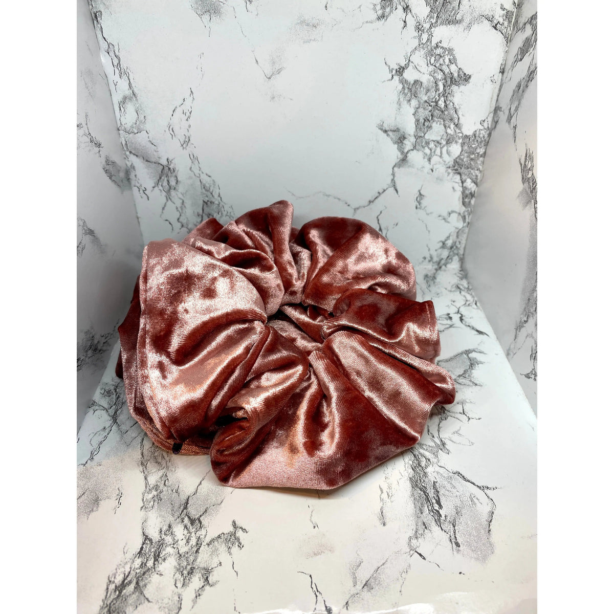 Dusty Rose Crushed Velvet Scrunchie