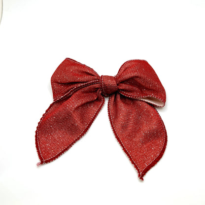 Red Sparkle Sailors Bow