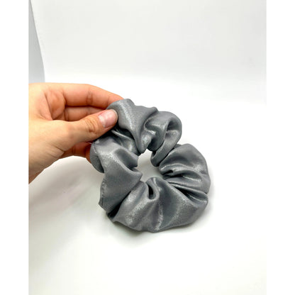 Mini Shimmery Grey Scrunchie