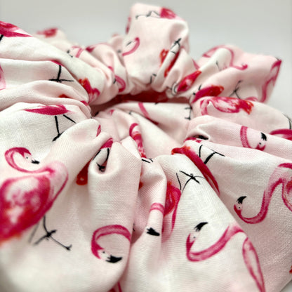 Pink Flamingo Summer Scrunchie