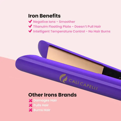 Titanium Hair Straightener Pro-Series 1″ Purple
