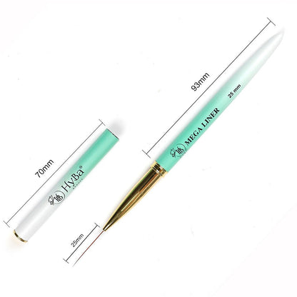 Mega Liner Nail Art Brush Tool 25mm 100% Kolinsky Hair, #1