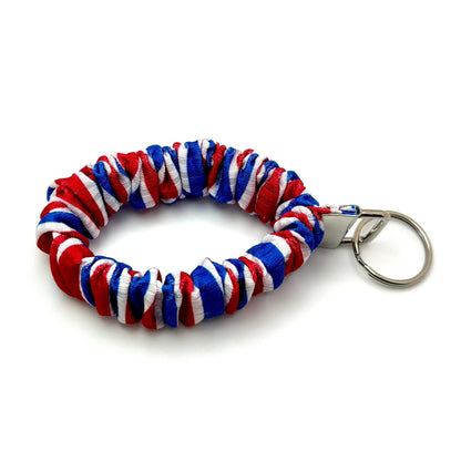 4th of July Striped Scrunchie Wristlet