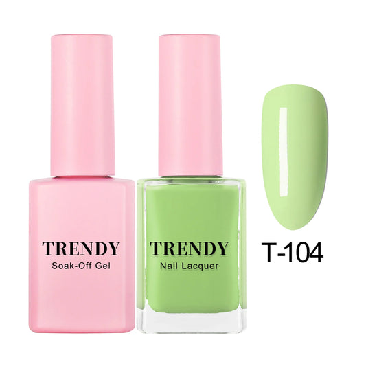 T-104 GREEN APPLE | TRENDY DUO GEL & LACQUER