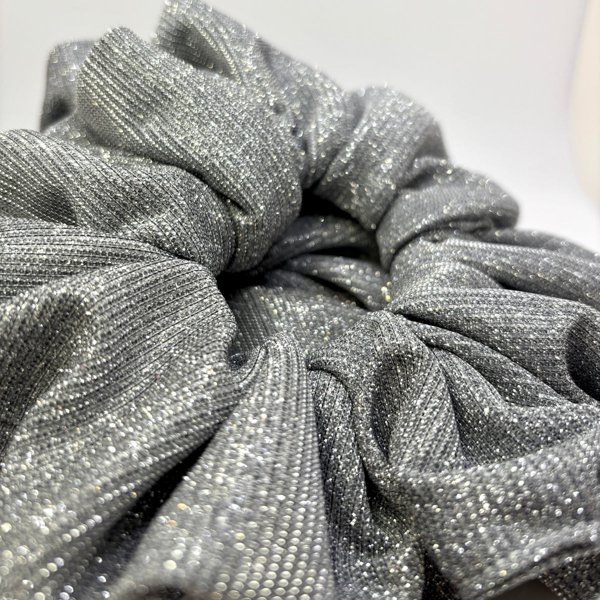 Silver Sparkle Scrunchie