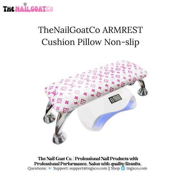 TheNailGoatCo Luxury Nail Armrests | Pink Kitty LV