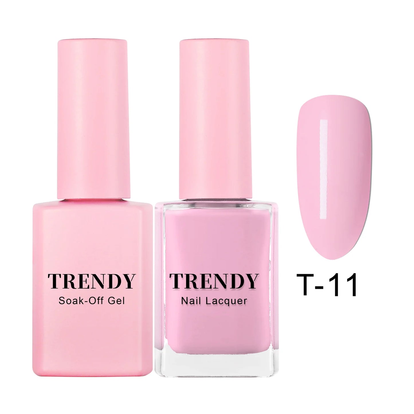 T-11 VALENTINE PINK | TRENDY DUO GEL & LACQUER