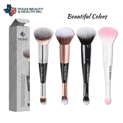 2-in-1 Dual-Ended Foundation & Concealer Makeup Brush – Vegan Blending Brush for Liquid, Cream & Powder | Texas Beauty & Health