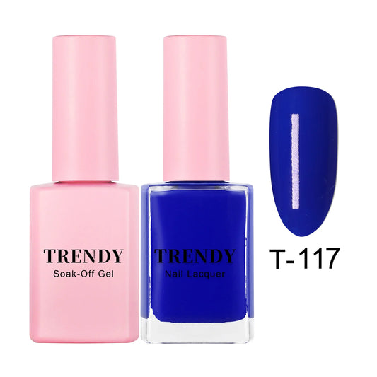 T-117 NAVY BLACK | TRENDY DUO GEL & LACQUER