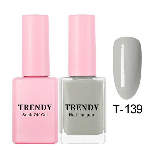 T-139 SEATTLE GRAY | TRENDY DUO GEL & LACQUER