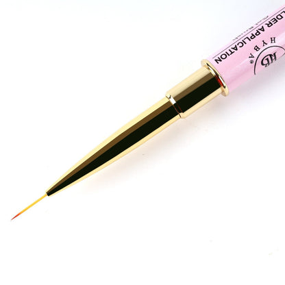 BUILDER GEL Application Square Dual Brush and Liner (PINK) #14