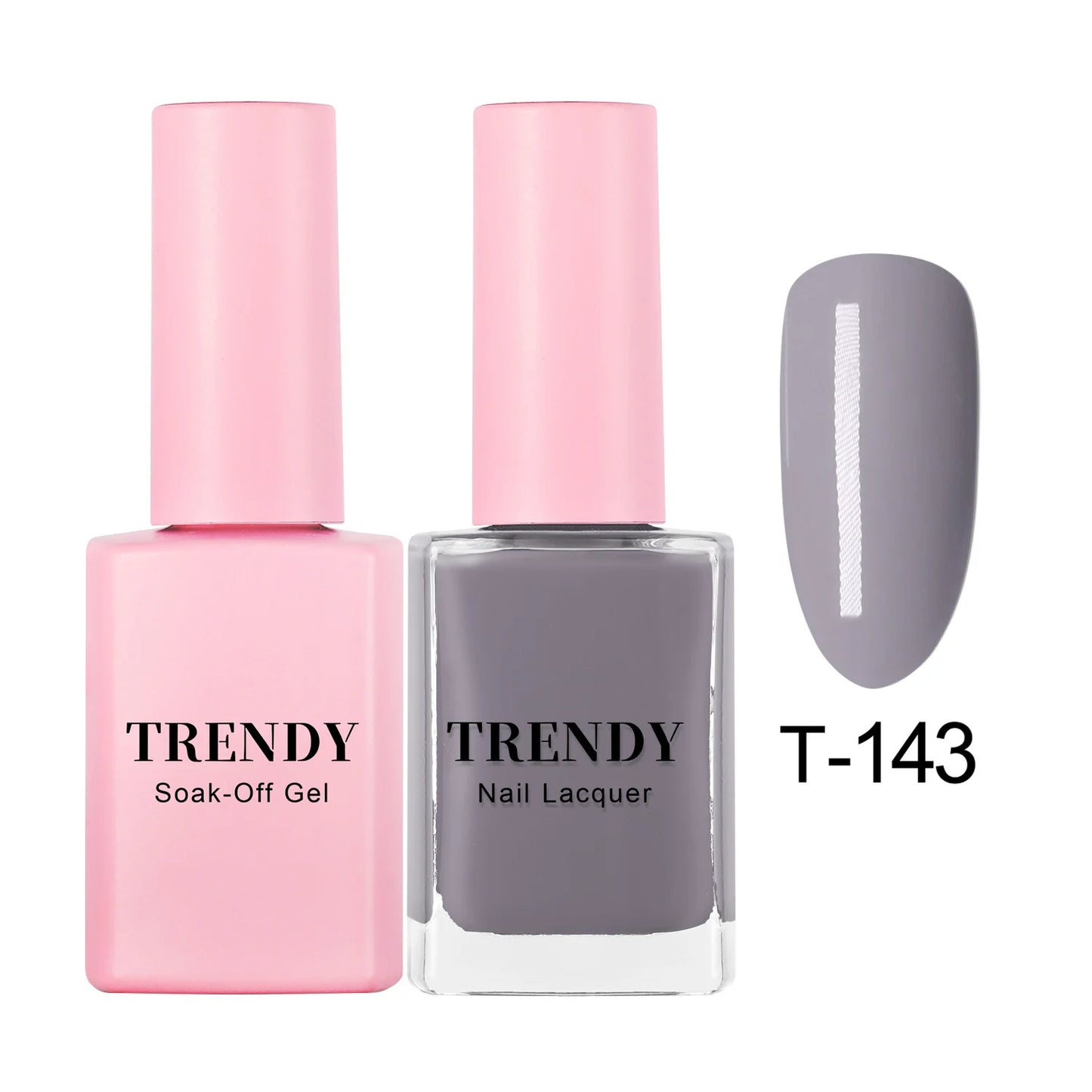 T-143 NIGHT ASH | TRENDY DUO GEL & LACQUER
