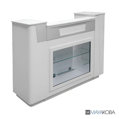 SONOMA RECEPTION TABLE WITH GLASS DISPLAY