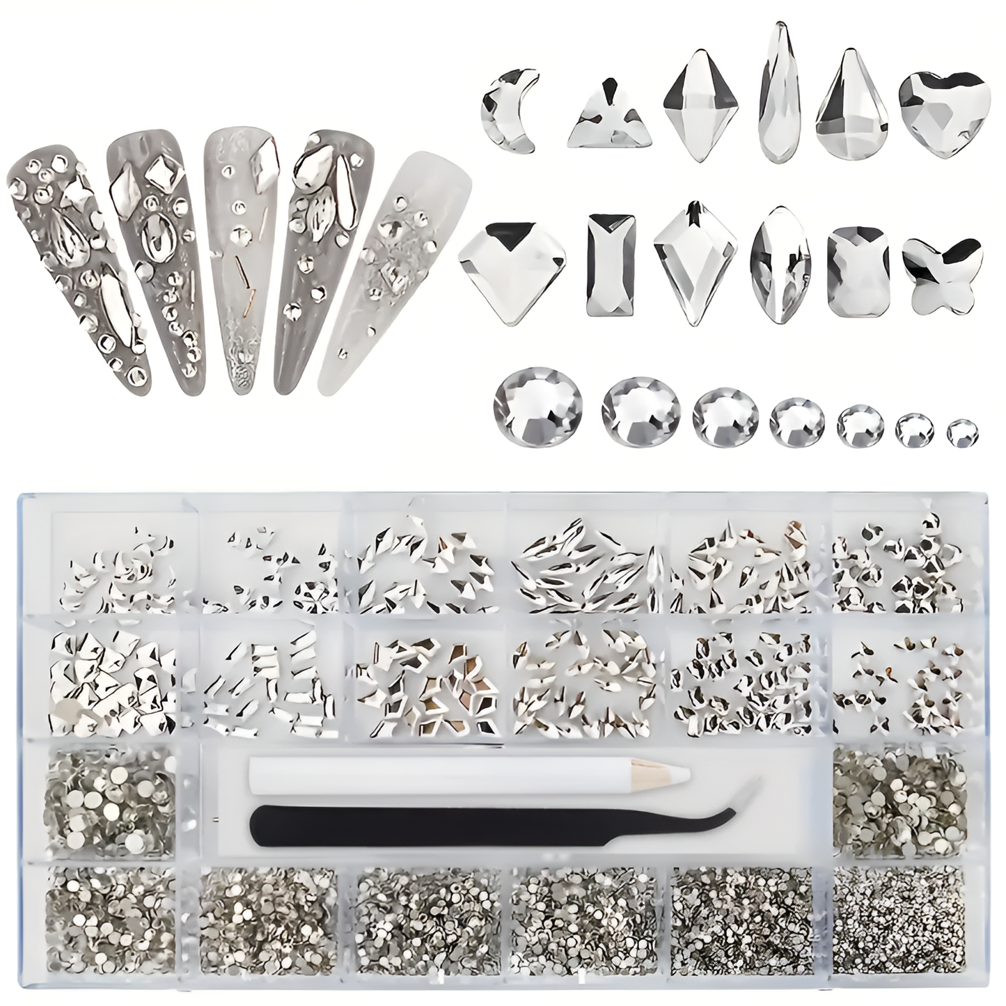 DELUXE CRYSTAL RHINESTONE KIT - CLEAR