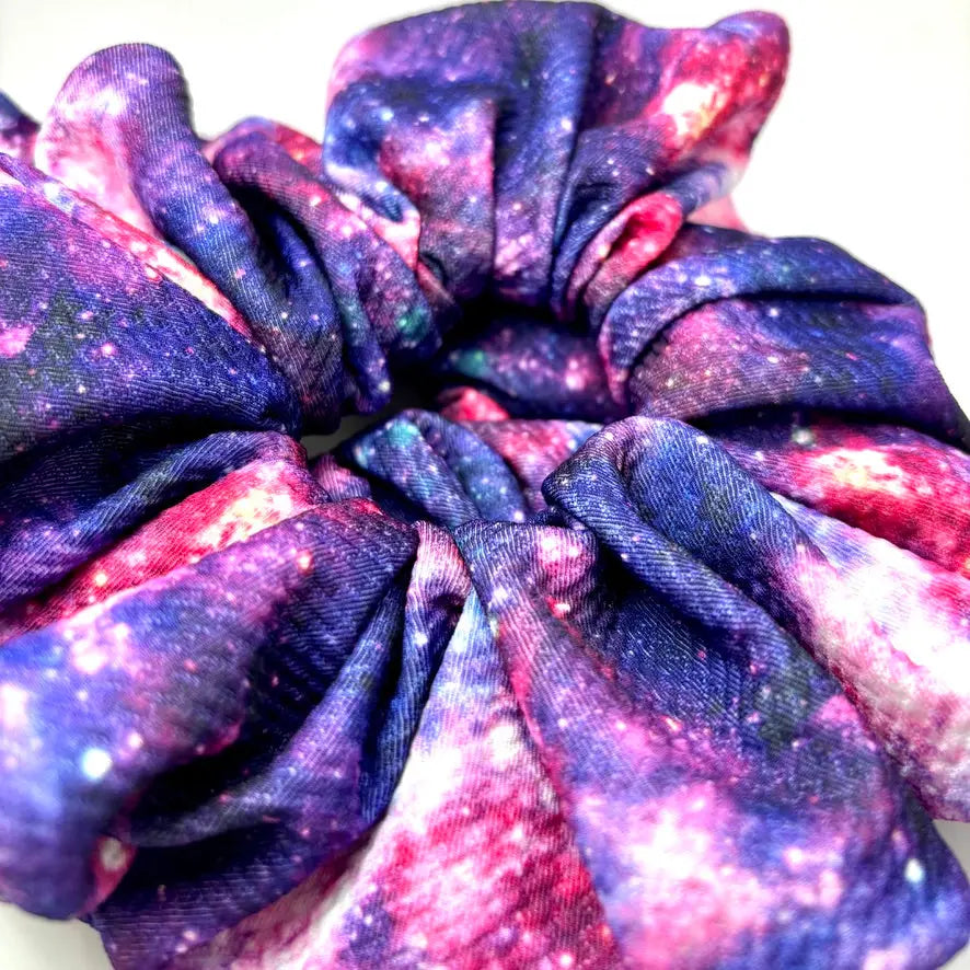 Purple Galaxy Bullet Scrunchie