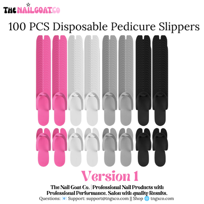 TheNailGoatCo 100PC Disposable Pedicure Slippers