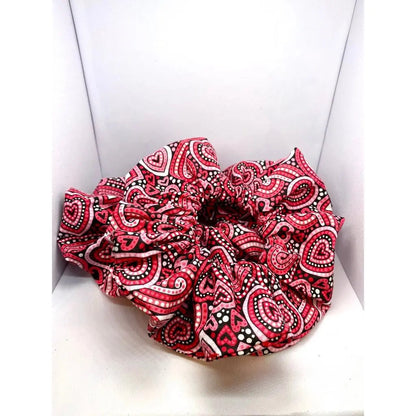 Paisley Hearts Scrunchie