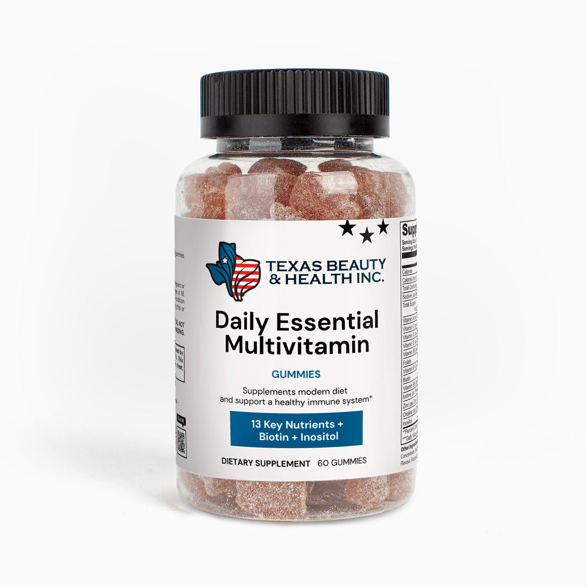 Daily Essential Multivitamin Gummies for Adults – Strawberry Flavor – Immune, Energy & Wellness Support – 60 Gummies