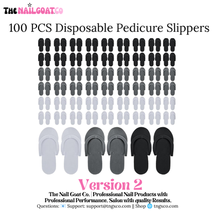 TheNailGoatCo 100PC Disposable Pedicure Slippers