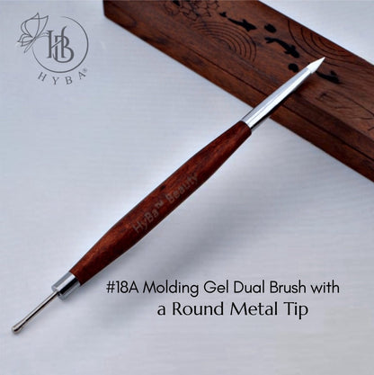 Molding Gel Dual Brush with Round Metal Tip #18