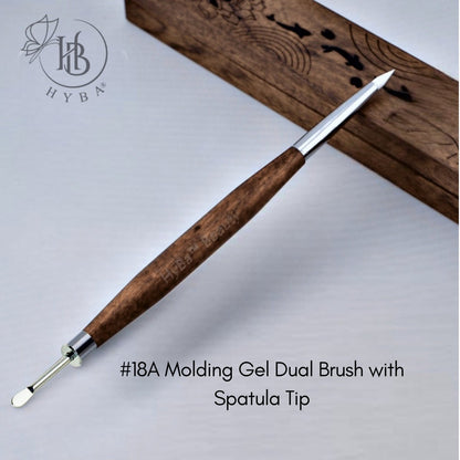 Molding Gel Dual Brush + Scoop Metal Tip (BROWN) #18AA