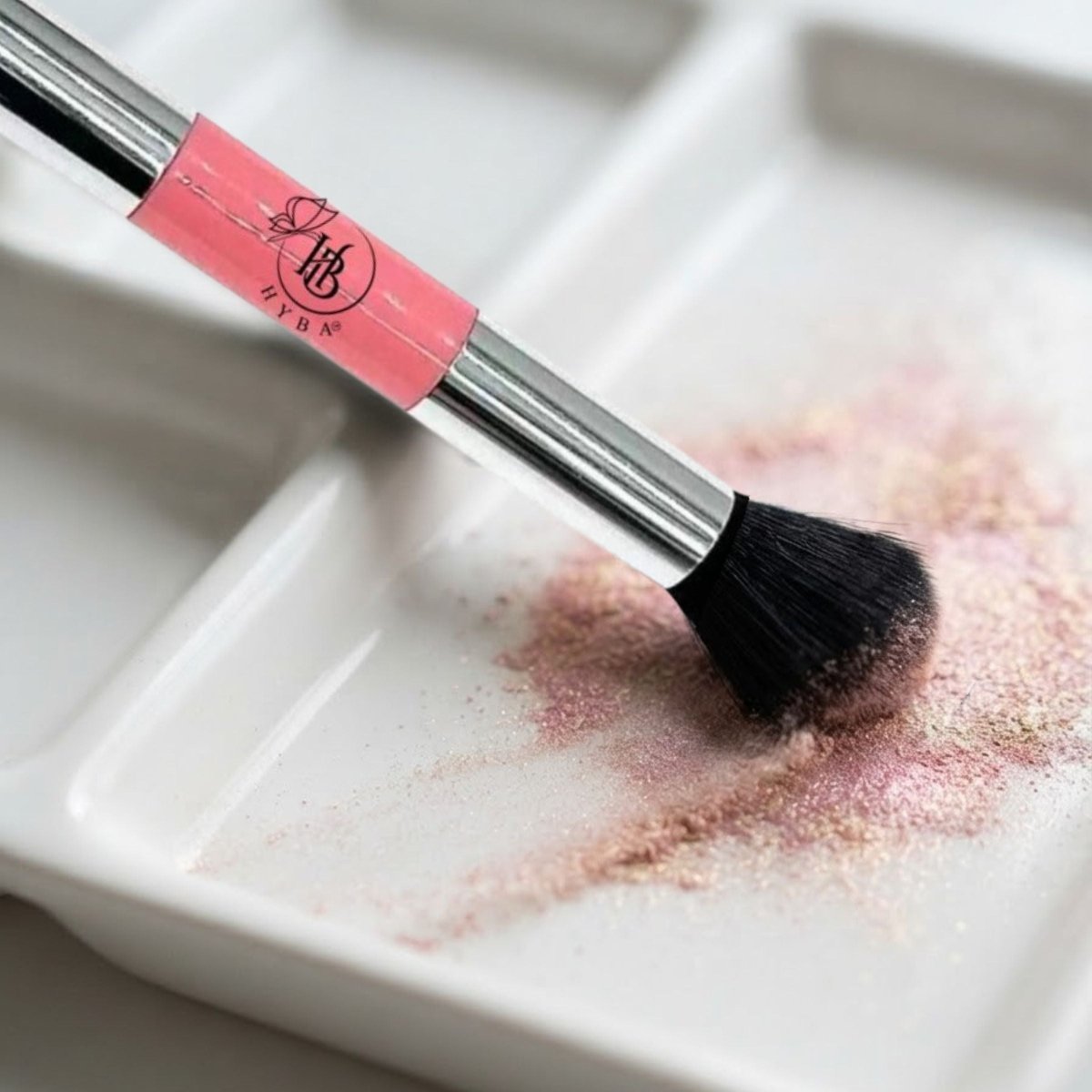 #19 Silicone Ombré Blending Applicator Dual Brush (PINK)