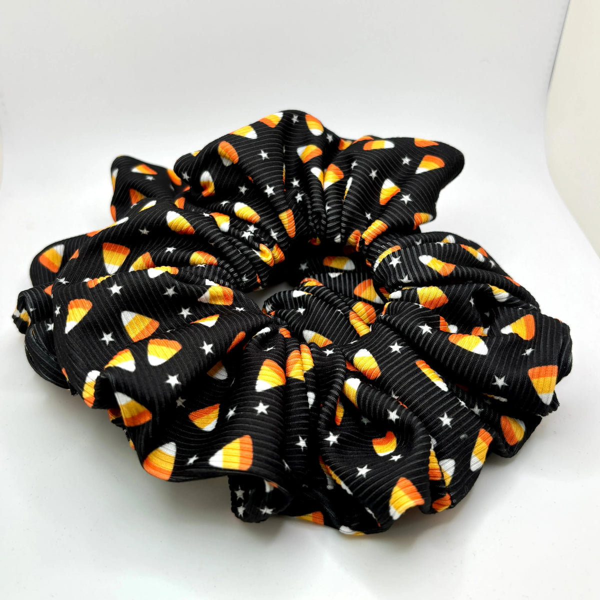 Candy Corn Ribbed Scrunchie