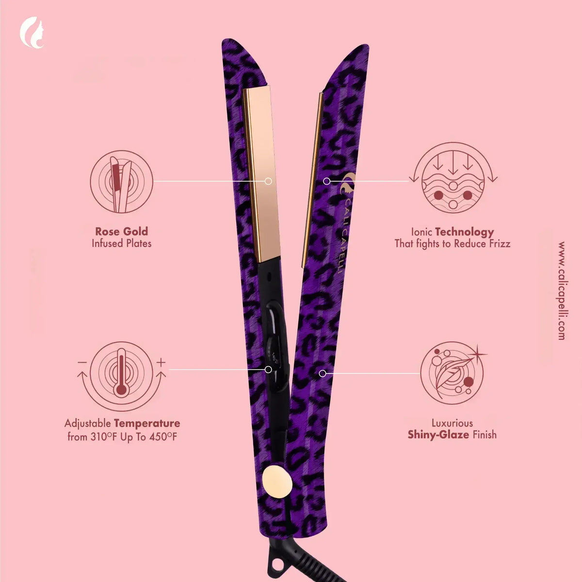 Titanium Hair Straightener Pro-Series 1″ Leopard