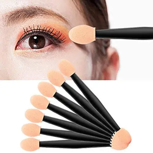 200 Pack Disposable Eyeshadow Brush Sponge Tipped Oval Makeup Tool Dual Sides Eyeshadow Brush Cosmetic Applicator | Eye Care
