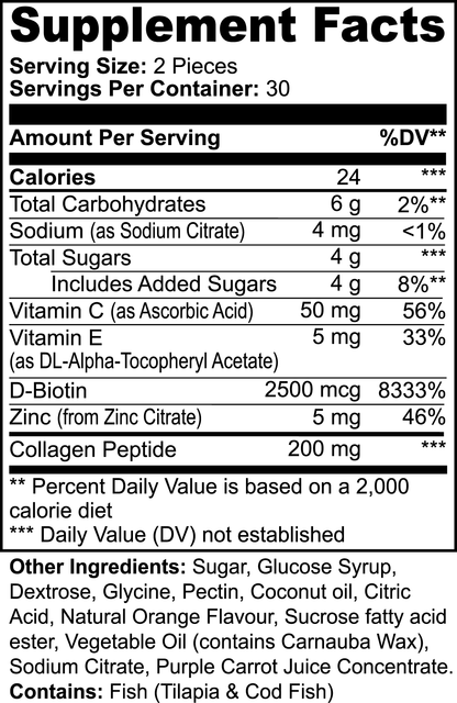 Marine Collagen Support Gummies – Beauty & Skin Support for Adults